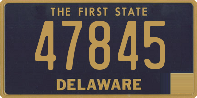 DE license plate 47845