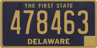 DE license plate 478463