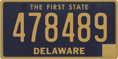 DE license plate 478489