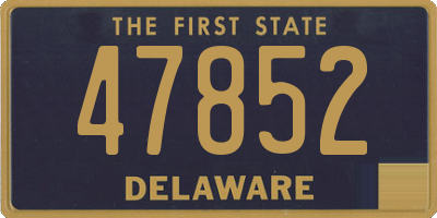 DE license plate 47852