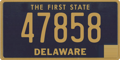 DE license plate 47858