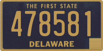 DE license plate 478581