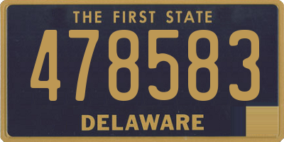 DE license plate 478583