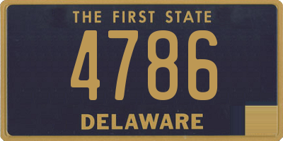 DE license plate 4786