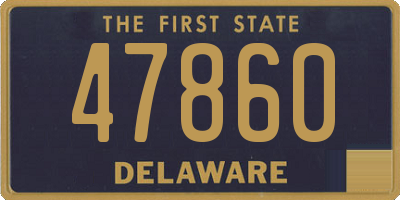 DE license plate 47860