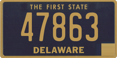 DE license plate 47863