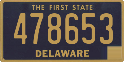 DE license plate 478653