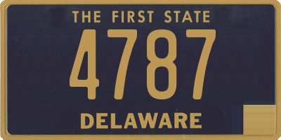 DE license plate 4787