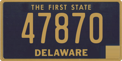 DE license plate 47870