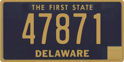 DE license plate 47871