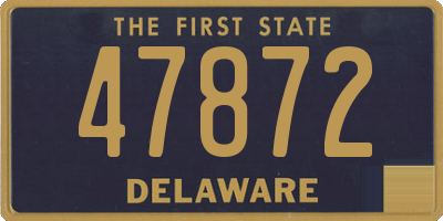 DE license plate 47872