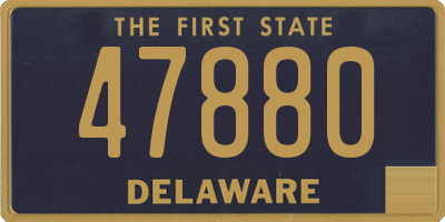 DE license plate 47880