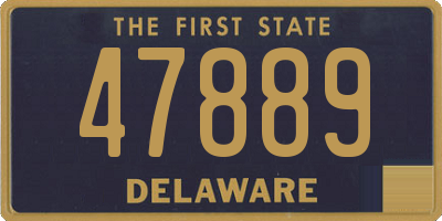 DE license plate 47889