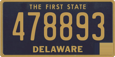 DE license plate 478893