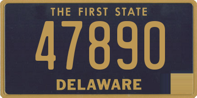 DE license plate 47890