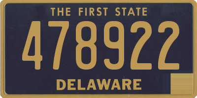 DE license plate 478922