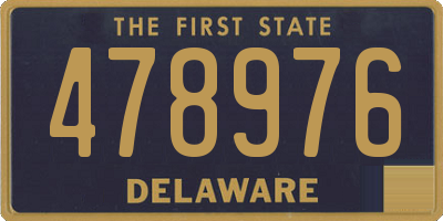 DE license plate 478976
