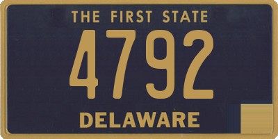 DE license plate 4792