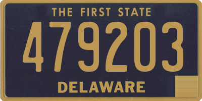 DE license plate 479203