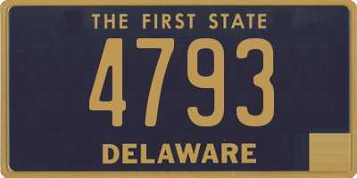 DE license plate 4793