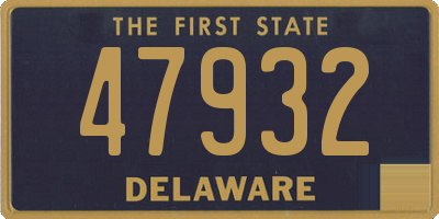 DE license plate 47932