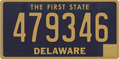 DE license plate 479346