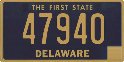 DE license plate 47940