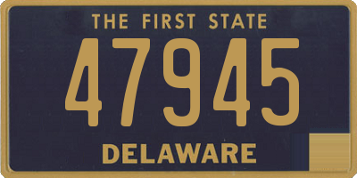 DE license plate 47945