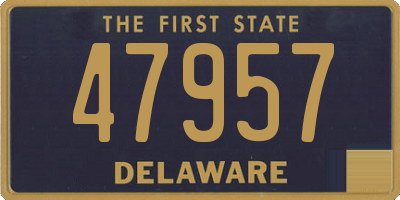 DE license plate 47957