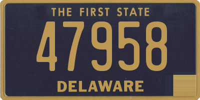 DE license plate 47958