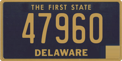 DE license plate 47960