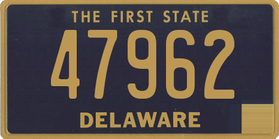 DE license plate 47962