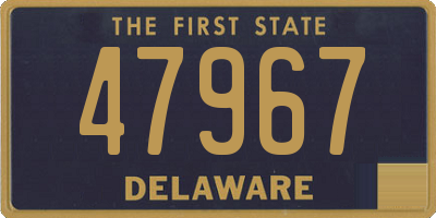 DE license plate 47967