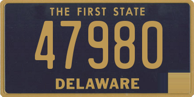 DE license plate 47980