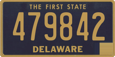 DE license plate 479842