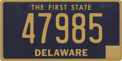 DE license plate 47985