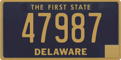 DE license plate 47987