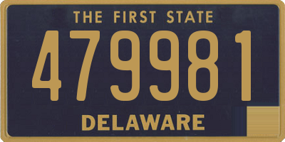 DE license plate 479981