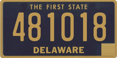 DE license plate 481018