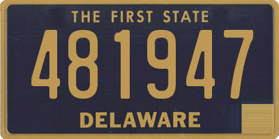 DE license plate 481947