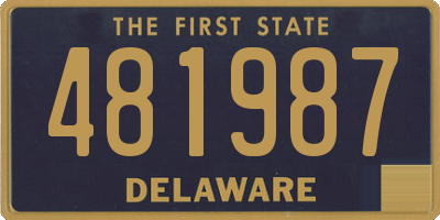 DE license plate 481987