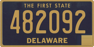 DE license plate 482092