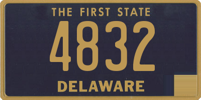 DE license plate 4832