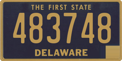 DE license plate 483748