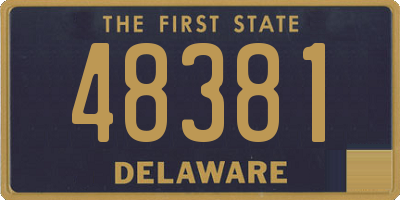 DE license plate 48381
