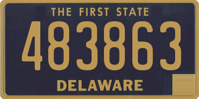 DE license plate 483863