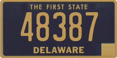 DE license plate 48387