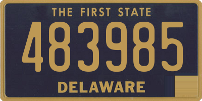 DE license plate 483985