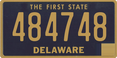 DE license plate 484748