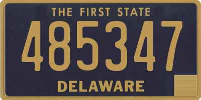 DE license plate 485347